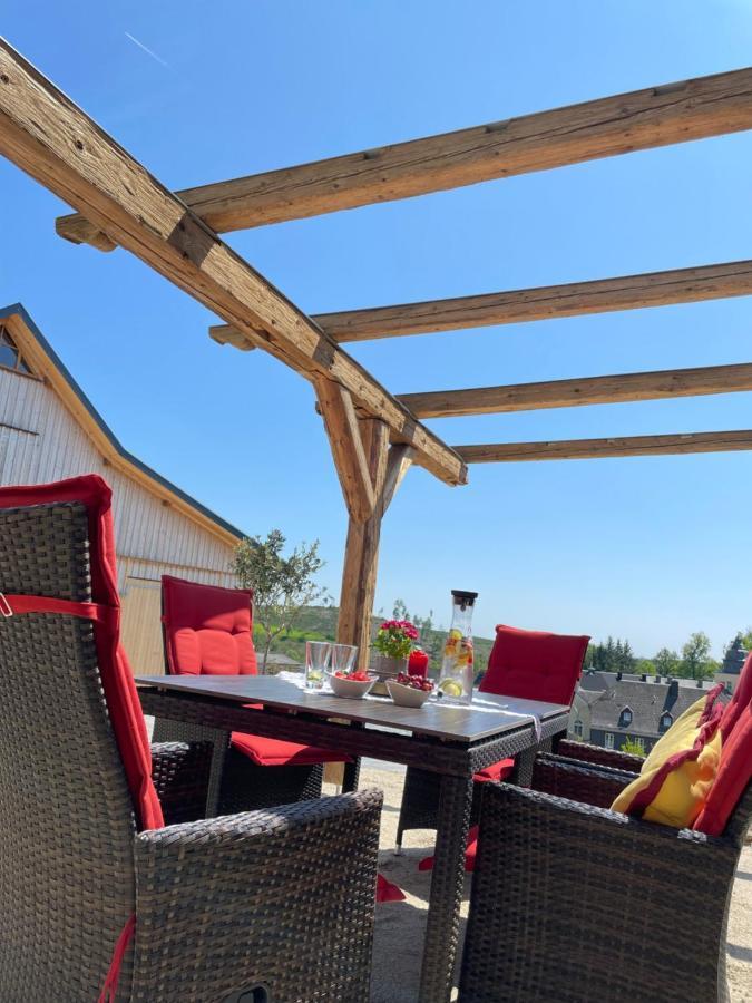 Chalet-Ferienwohnung Aehrenglueck, 70 Qm, Wellness/Fitness/Sauna - Bergroedelhof Feilitzsch Zewnętrze zdjęcie